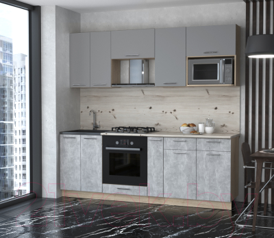 Готовая кухня Интерлиния Мила 2.2 ВТ