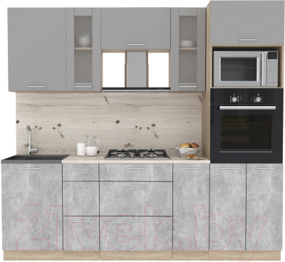 Готовая кухня Интерлиния Мила 2.3 ВТ - фото