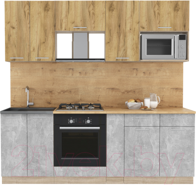 Готовая кухня Интерлиния Мила 2.2 ВТ - фото