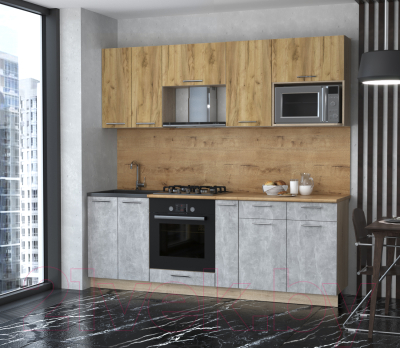 Готовая кухня Интерлиния Мила 2.2 ВТ