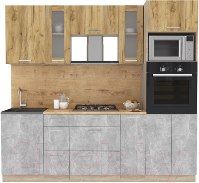 Готовая кухня Интерлиния Мила 2.3 ВТ - фото