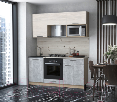 Готовая кухня Интерлиния Мила 1.7 ВТ