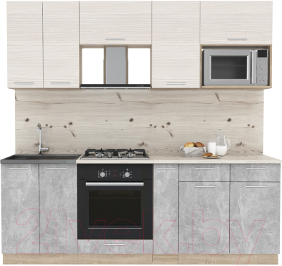 Готовая кухня Интерлиния Мила 2.2 ВТ - фото