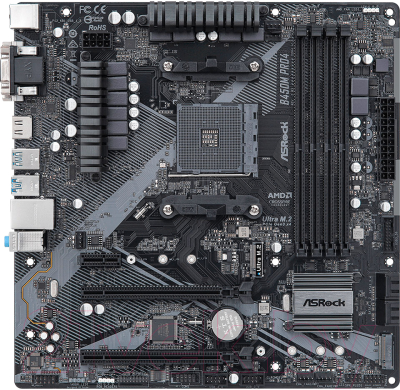 Материнская плата AsRock B450M Pro4 R2.0 - фото