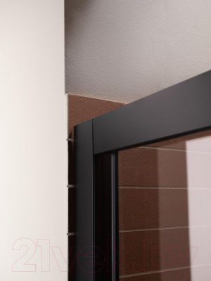 Душевая дверь Aquanet Pleasure 150 / AE60-N-150H200U-BT (черный матовый/прозрачное стекло)