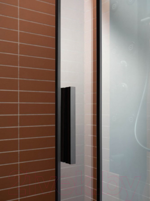 Душевая дверь Aquanet Pleasure 160 / AE60-N-160H200U-BT (черный матовый/прозрачное стекло)