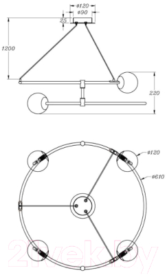 Люстра Maytoni Balance MOD317PL-04G