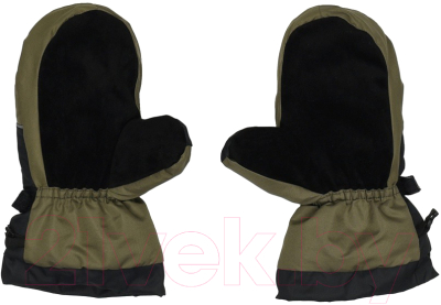 Варежки для охоты и рыбалки Huntsman Siberia тк Breathable (хаки/черный)