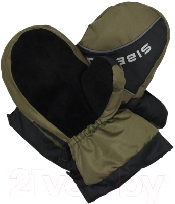 Варежки для охоты и рыбалки Huntsman Siberia тк Breathable (хаки/черный)