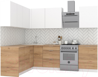 Готовая кухня Интермебель Микс Топ-29 2.1x1.72м левый - фото