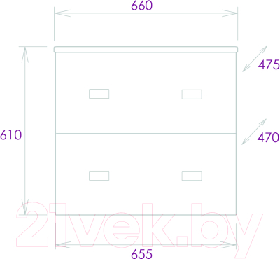 Тумба под умывальник Onika Марбл 65.13 (106548)