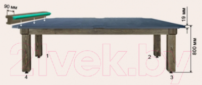 Бильярдный стол РуптуР Паж-2 / 281.00.07 (сосна)