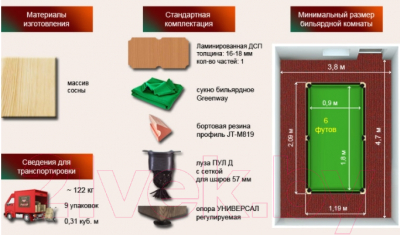 Бильярдный стол РуптуР Паж / 291.00.06