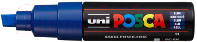 Маркер художественный UNI Mitsubishi Pencil Posca 8мм / PC-8K BLUE - фото