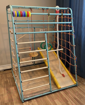 Детский спортивный комплекс Вертикаль Веселый Малыш Next (изумрудный, горка/мягкий бортик)