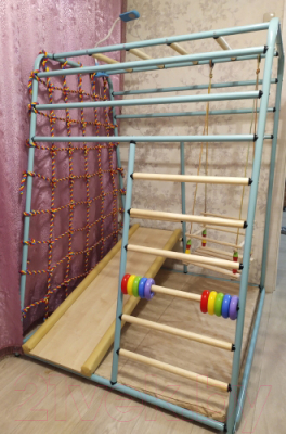 Детский спортивный комплекс Вертикаль Веселый Малыш Next (изумрудный, горка/мягкий бортик)