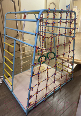 Детский спортивный комплекс Вертикаль Веселый Малыш Next (изумрудный, горка/мягкий бортик)