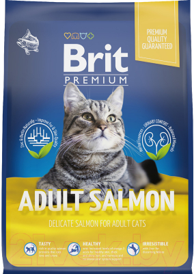 Сухой корм для кошек Brit Adult Salmon / 5049622 (8кг)