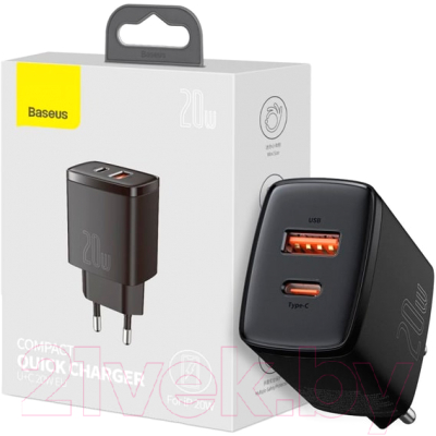 Зарядное устройство сетевое Baseus Compact Quick Charger / CCXJ-B01