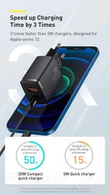Зарядное устройство сетевое Baseus Compact Quick Charger / CCXJ-B01