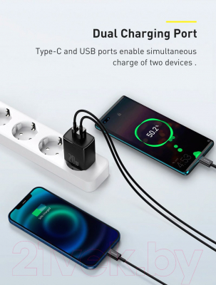 Зарядное устройство сетевое Baseus Compact Quick Charger / CCXJ-B01
