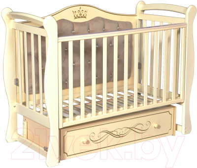 Детская кроватка Антел Julia-111 с мягкой вставкой - фото