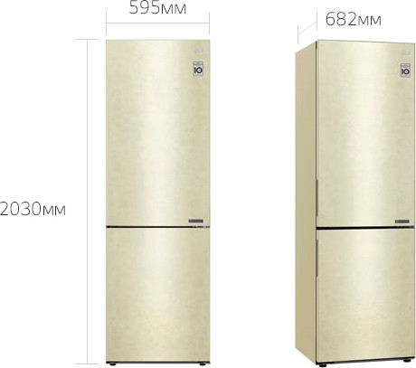 Холодильник с морозильником LG GA-B509CECL