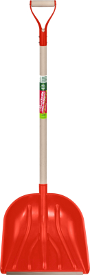 Лопата для уборки снега БелЦентроМаш 1726-Ч (красный) - фото