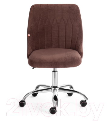 Кресло офисное Tetchair Swan флок (коричневый)