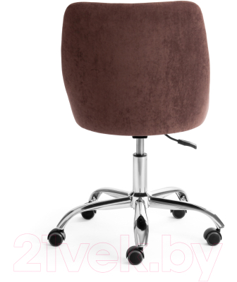 Кресло офисное Tetchair Swan флок (коричневый)
