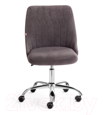 Кресло офисное Tetchair Swan флок (серый)