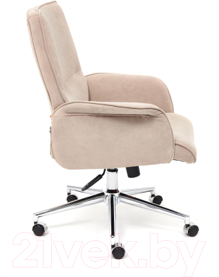 Кресло офисное Tetchair York флок (бежевый)