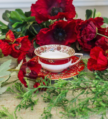 Чашка с блюдцем Wedgwood Wonderlust Crimson Orient / 40024021