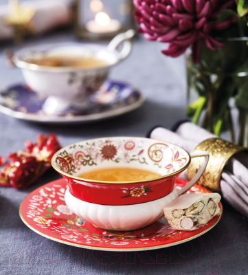 Чашка с блюдцем Wedgwood Wonderlust Crimson Orient / 40024021