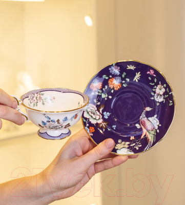 Чашка с блюдцем Wedgwood Wonderlust Midnight Garden / 40024023