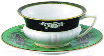 Чашка с блюдцем Wedgwood Wonderlust Изумрудный лес / 1057270 - фото