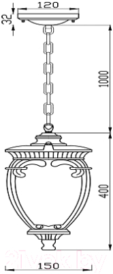 Светильник уличный Maytoni Fleur O414PL-01BZ