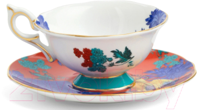 Чашка с блюдцем Wedgwood Wonderlust Золотой попугай / 1057271