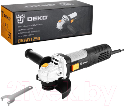 Угловая шлифовальная машина Deko DKAG1250 / 063-4174 - фото
