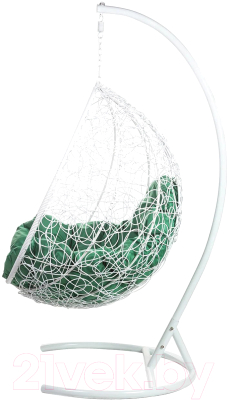 Кресло подвесное BiGarden Tropica White (зеленая подушка)
