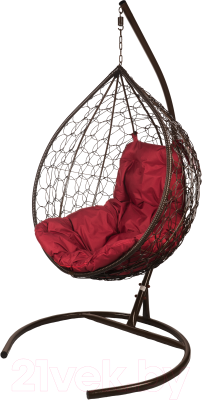 Кресло подвесное BiGarden Tropica Brown (бордовая подушка)