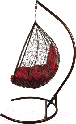 Кресло подвесное BiGarden Tropica Brown (бордовая подушка)