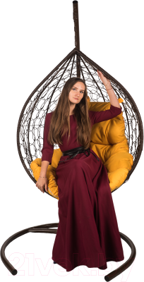 Кресло подвесное BiGarden Tropica Brown (оранжевая подушка)