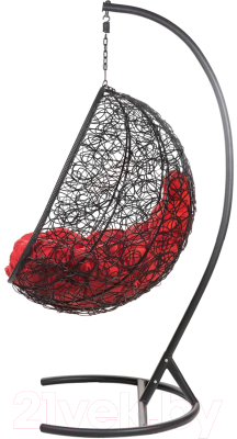 Кресло подвесное BiGarden Kokos Black (красная подушка)