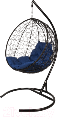 Кресло подвесное BiGarden Kokos Black (синяя подушка)