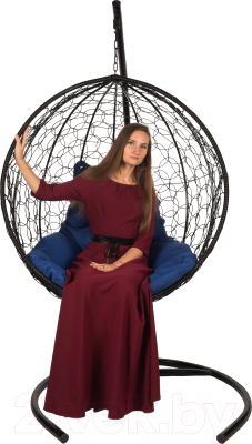 Кресло подвесное BiGarden Kokos Black (синяя подушка)