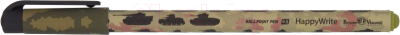 Ручка шариковая Bruno Visconti HappyWrite. Военный паттерн. Танки / 20-0215/29