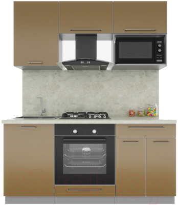 Готовая кухня Интерлиния Мила Пластик 1.7 - фото