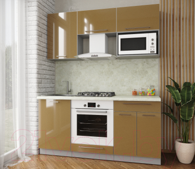 Готовая кухня Интерлиния Мила Пластик 1.7