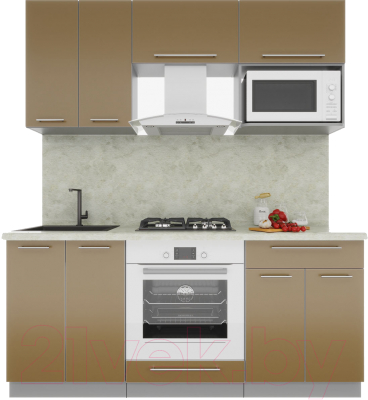 Готовая кухня Интерлиния Мила Пластик 1.8 - фото